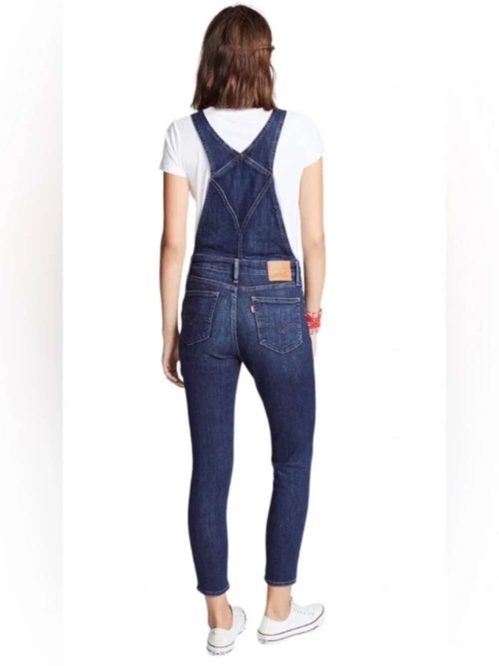 Levi’s Skinny Overalls Dark Wash Denim Adjustable Straps Size 31